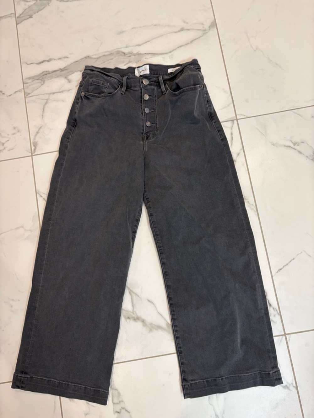 Frame Button Fly Jeans All Wide Crop sz 29